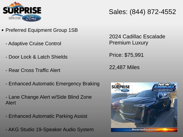 Used 2024 Cadillac Escalade Premium Luxury w/ Performance Package AWD/4WD image 12
