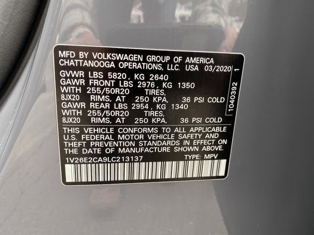 Used 2020 Volkswagen Atlas Cross Sport SE w/ Panoramic Sunroof Package image 34