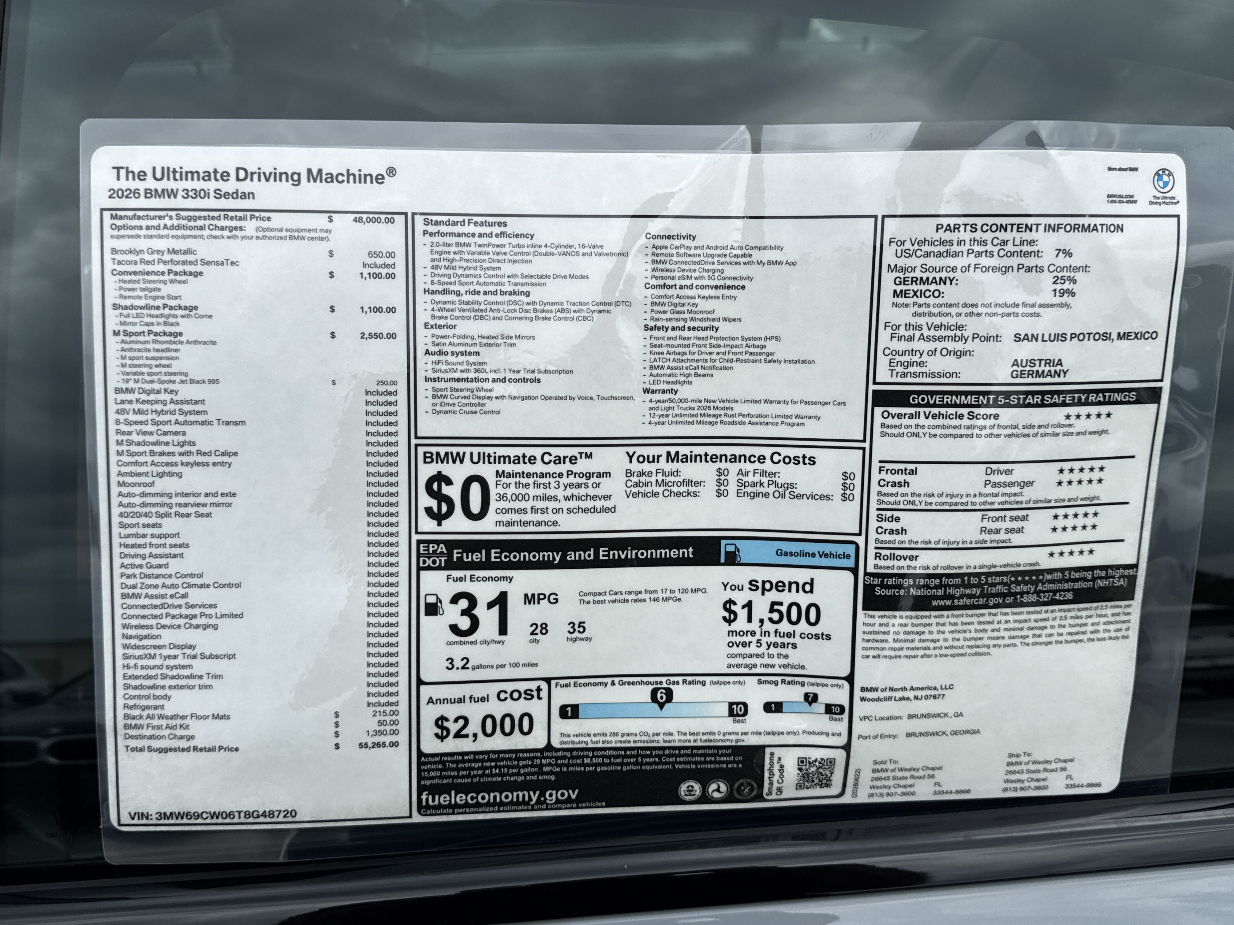 New 2026 BMW 330i Sedan w/ M Sport Package RWD image 26
