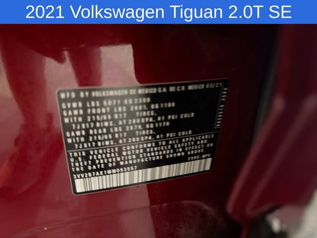 Used 2021 Volkswagen Tiguan SE w/ Panoramic Sunroof Package AWD/4WD image 31