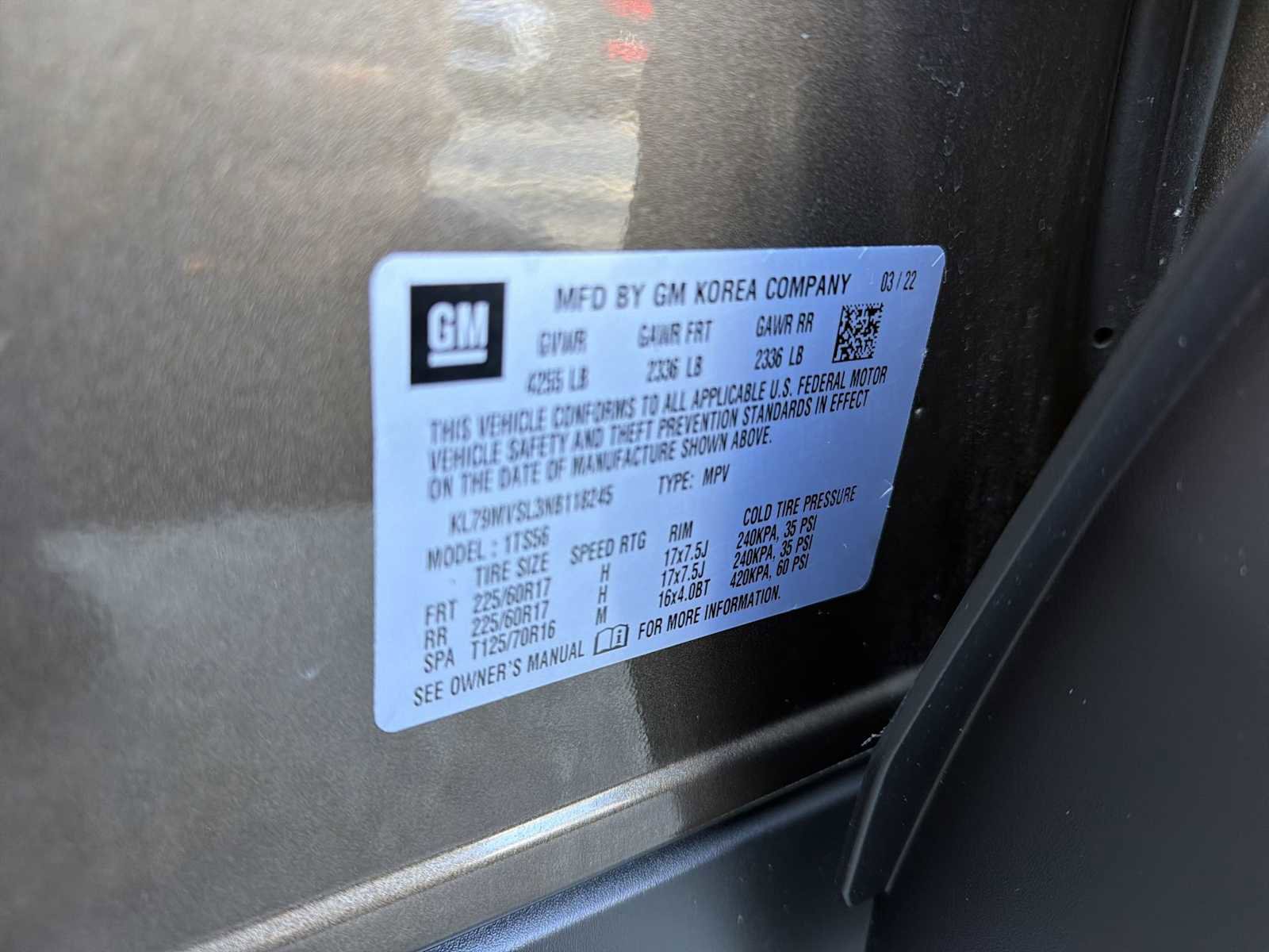 Certified 2022 Chevrolet TrailBlazer ACTIV w/ Sun and Liftgate Package image 33