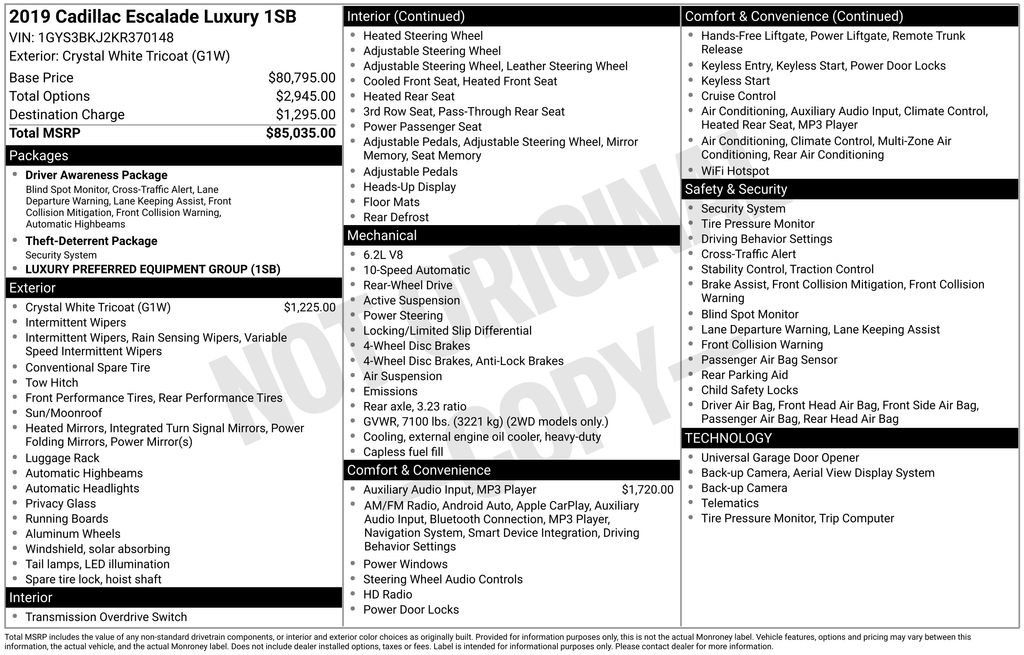 Used 2019 Cadillac Escalade Luxury image 6