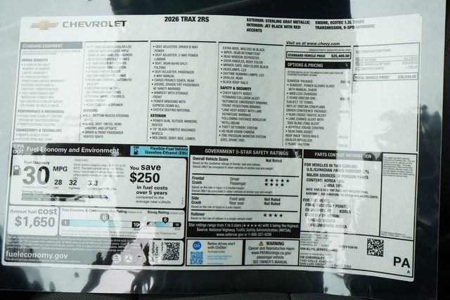 New 2026 Chevrolet Trax RS w/ Sunroof Package image 35