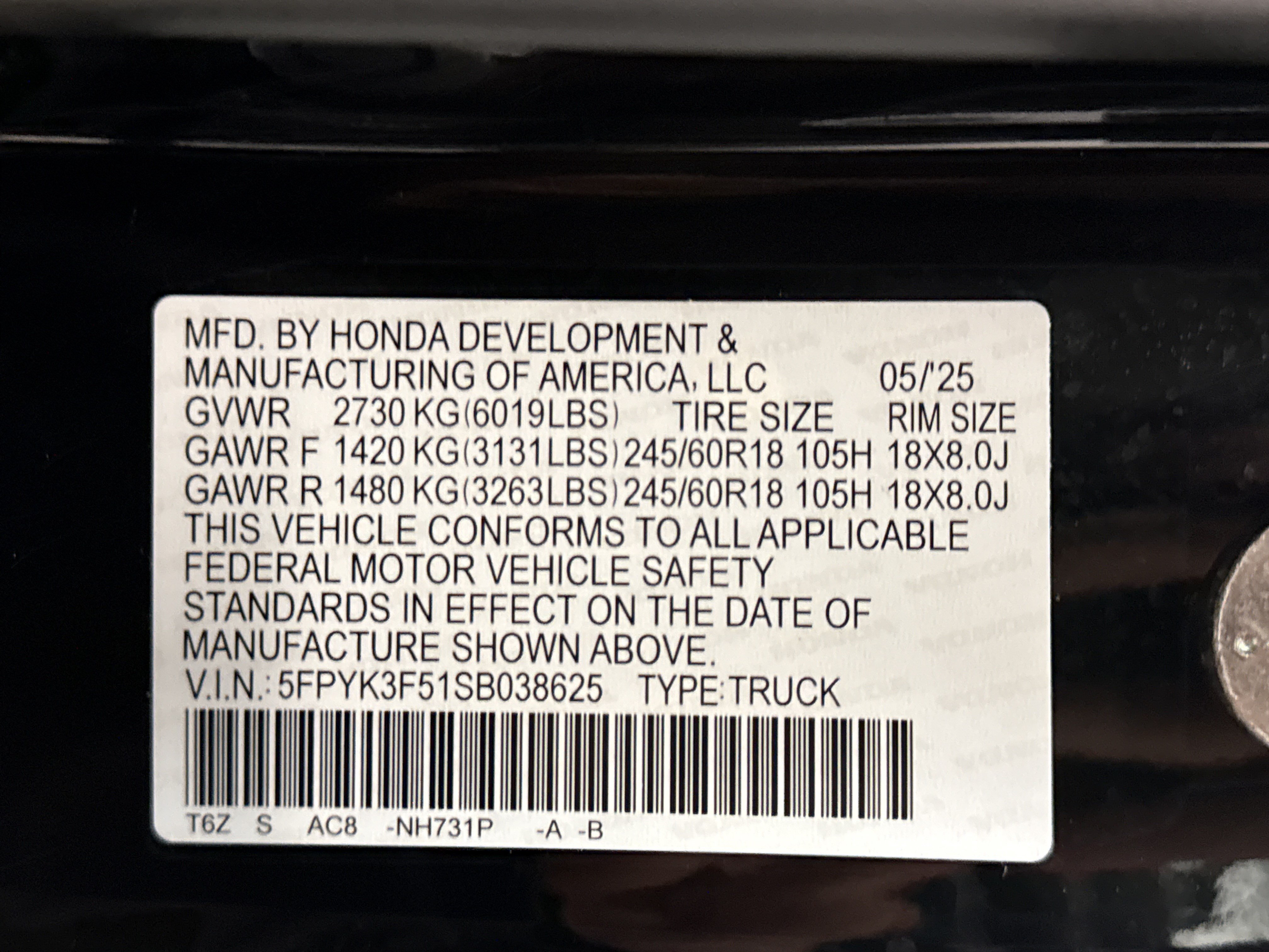 Used 2025 Honda Ridgeline RTL image 36
