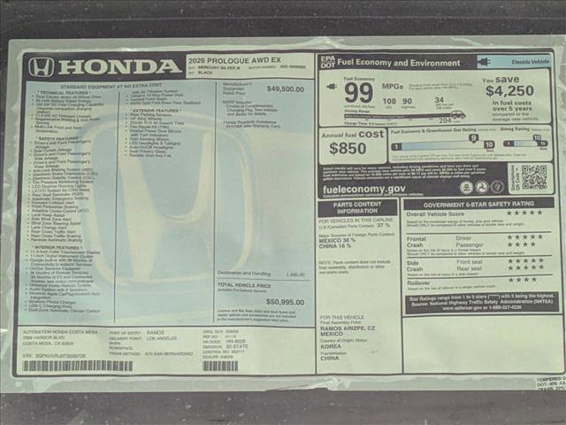 New 2026 Honda Prologue EX image 17