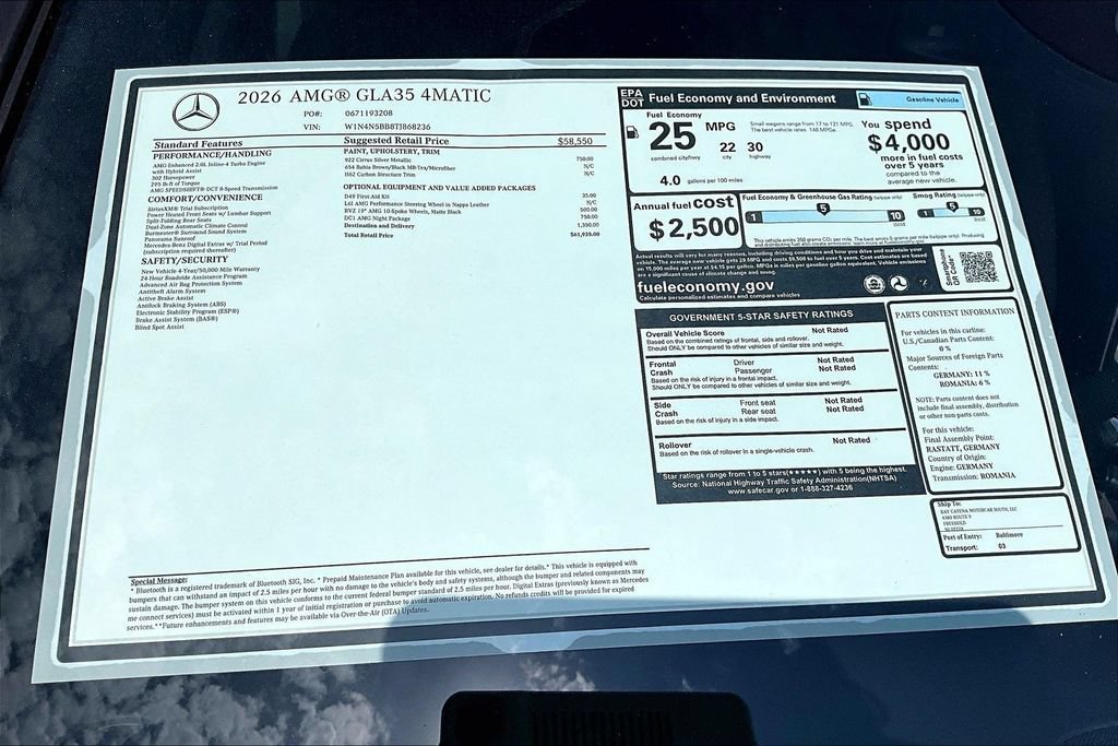 New 2026 Mercedes-Benz GLA 35 AMG 4MATIC image 13