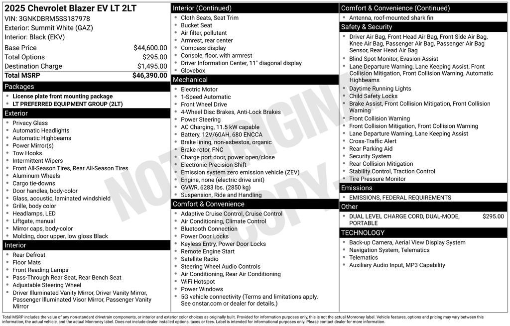 New 2025 Chevrolet Blazer EV LT image 30