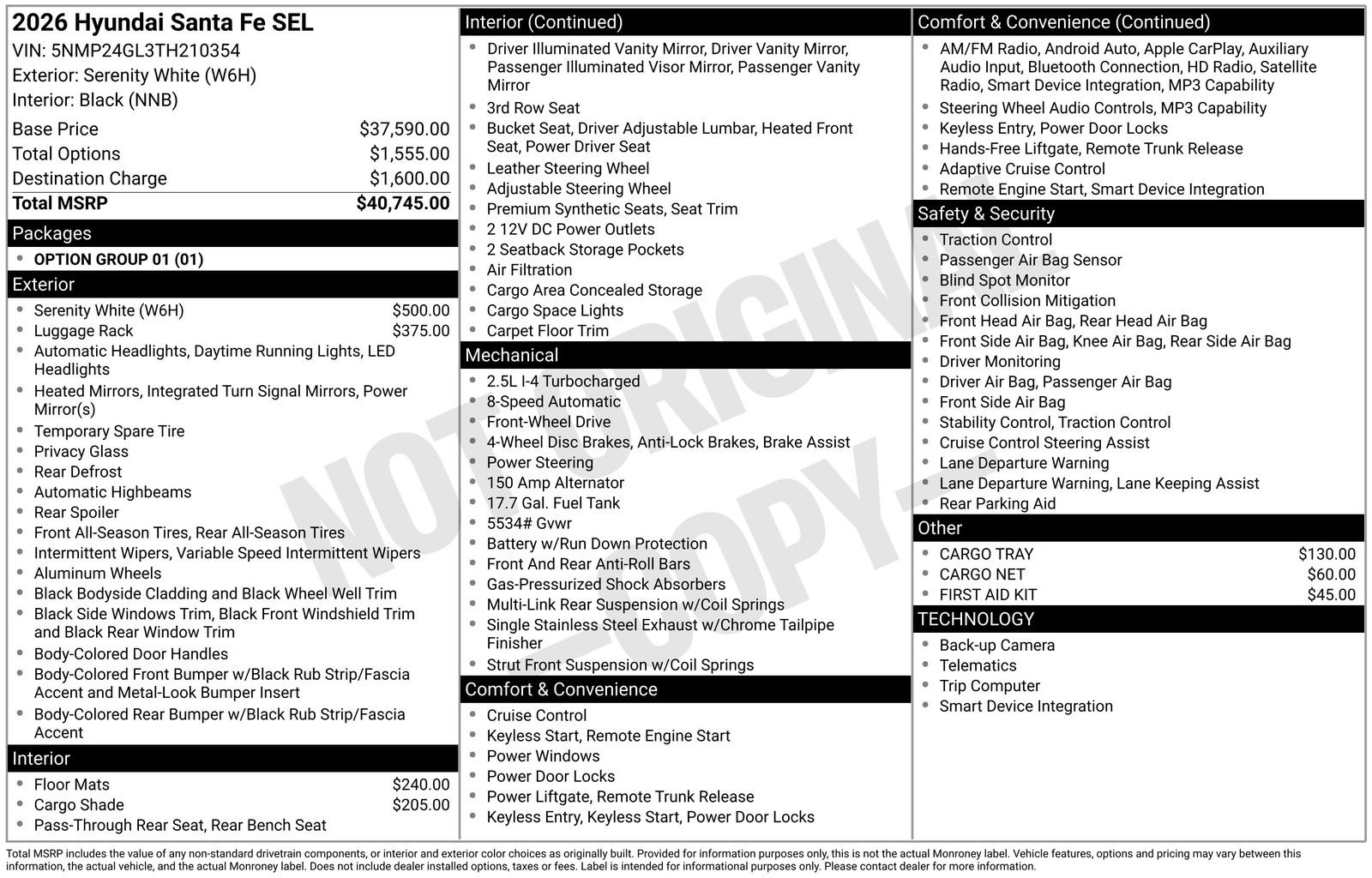 New 2026 Hyundai Santa Fe SEL FWD image 20