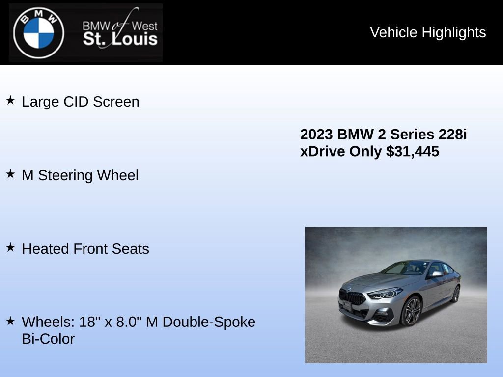 Used 2023 BMW 228i xDrive Gran Coupe w/ M Sport Package AWD/4WD image 31