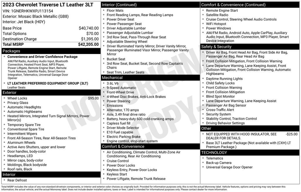Used 2023 Chevrolet Traverse LT image 3