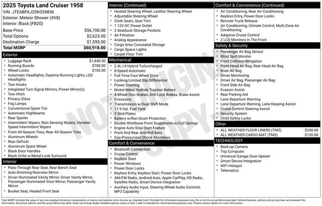 Used 2025 Toyota Land Cruiser 1958 AWD/4WD image 34