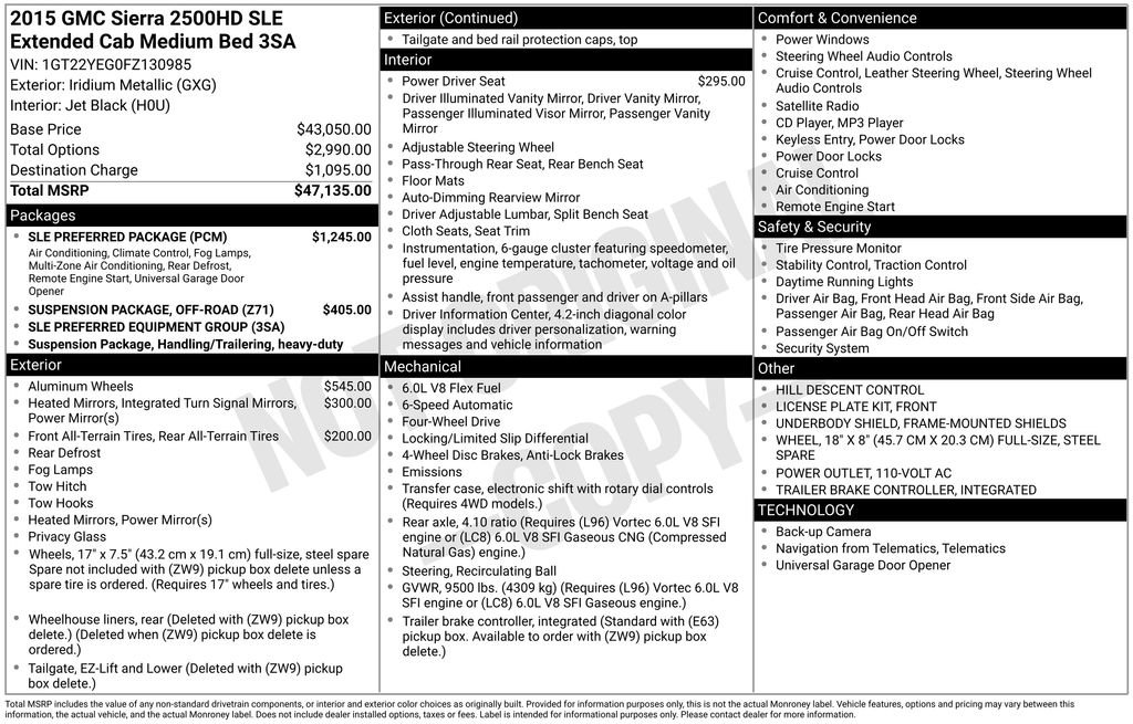 Used 2015 GMC Sierra 2500 SLE w/ SLE Preferred Package image 37