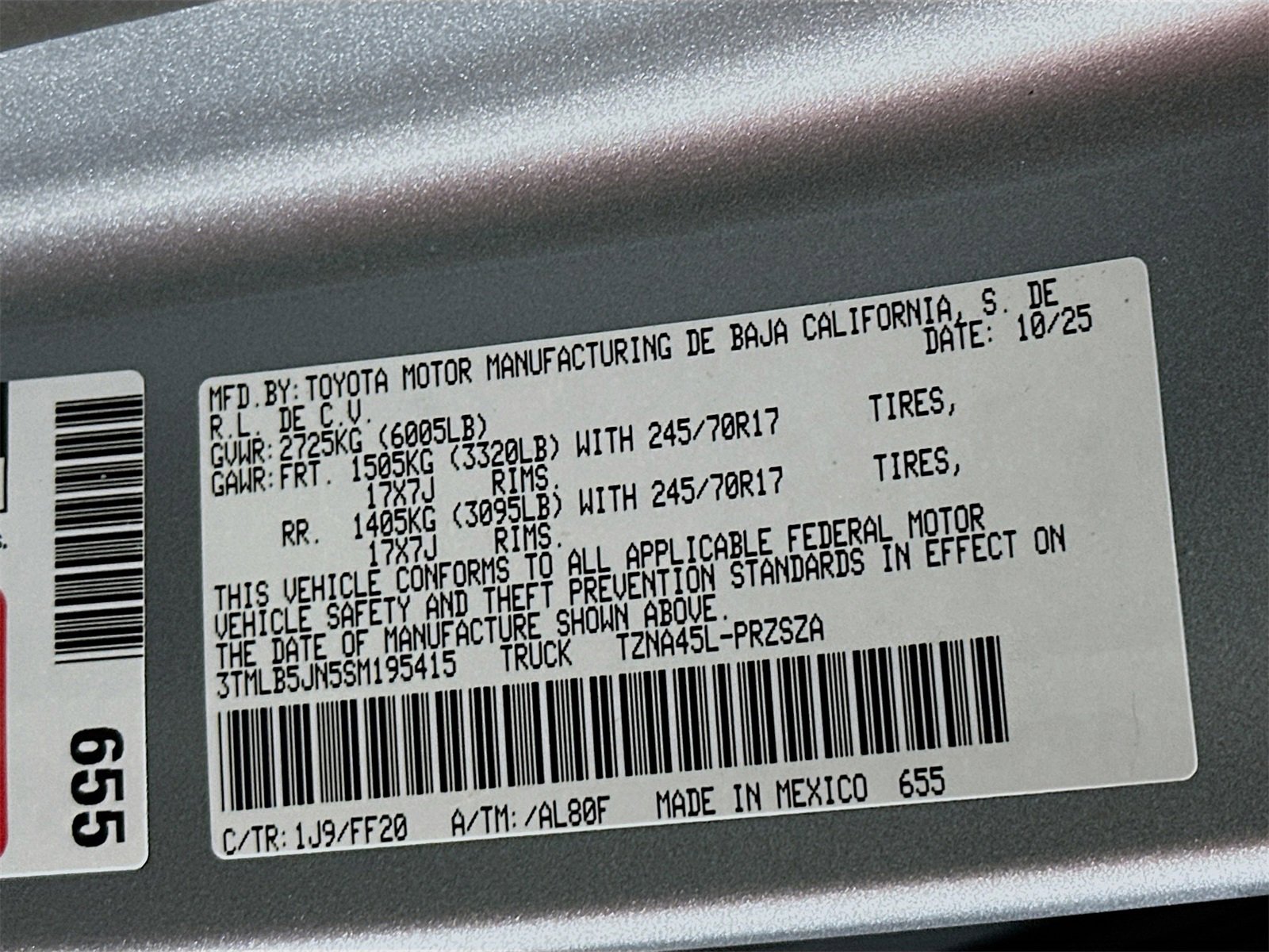 New 2025 Toyota Tacoma SR5 image 30