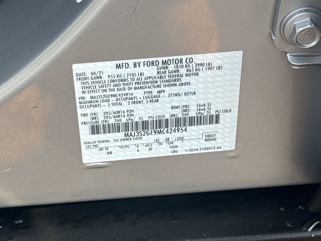 Used 2021 Ford EcoSport SE w/ SE Convenience Package image 30