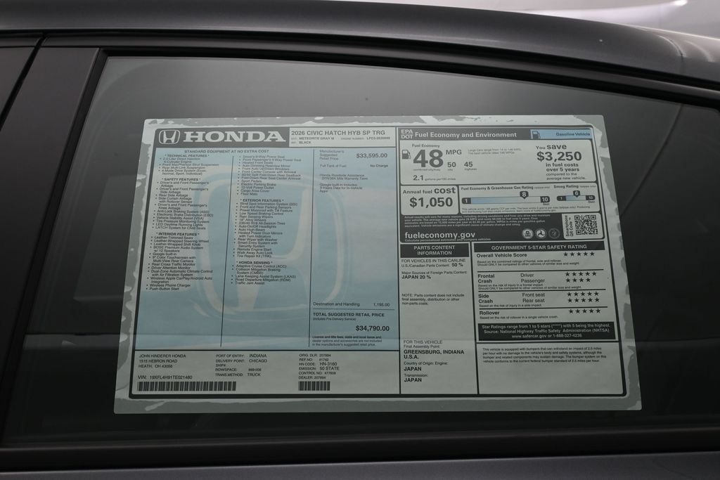 New 2026 Honda Civic Sport Touring image 51