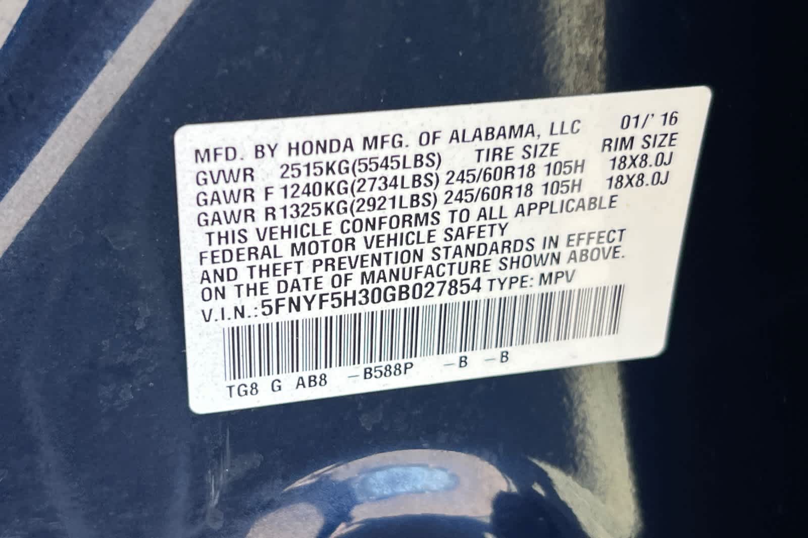 Used 2016 Honda Pilot EX image 35