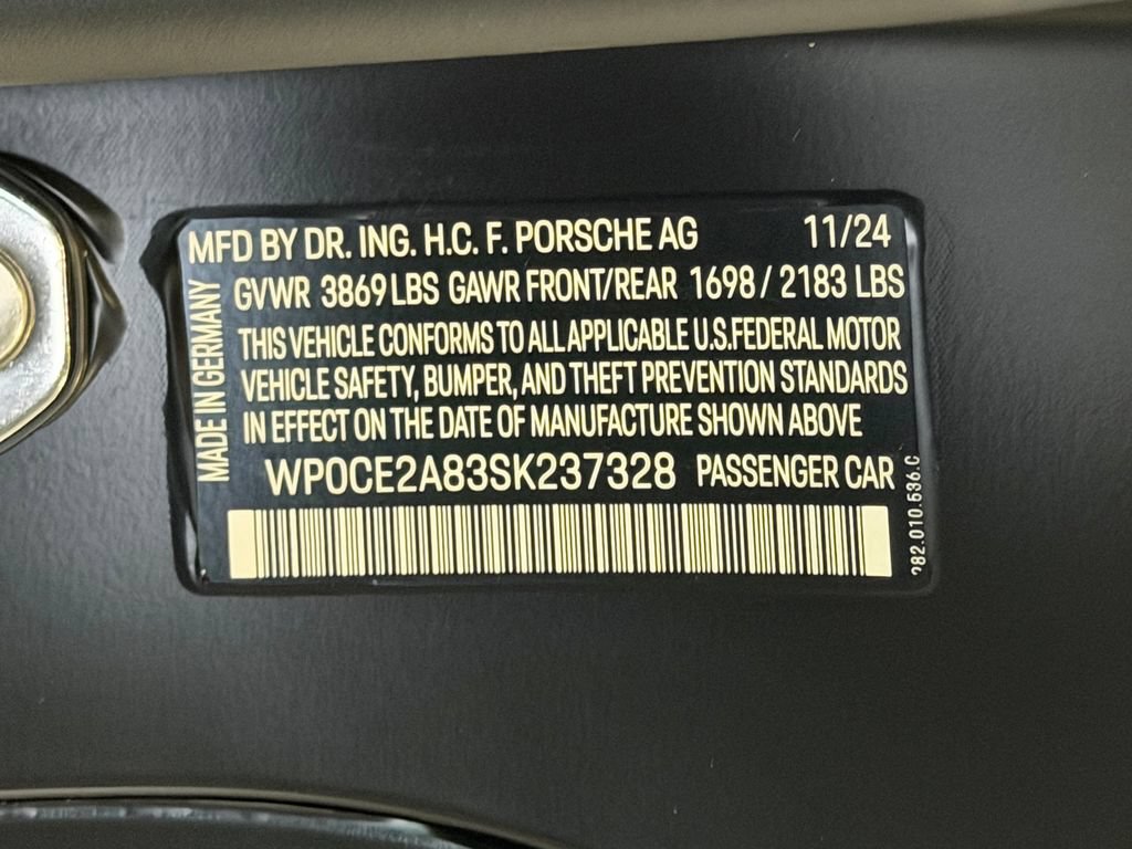 Certified 2025 Porsche 718 Boxster Spyder RS RWD image 24