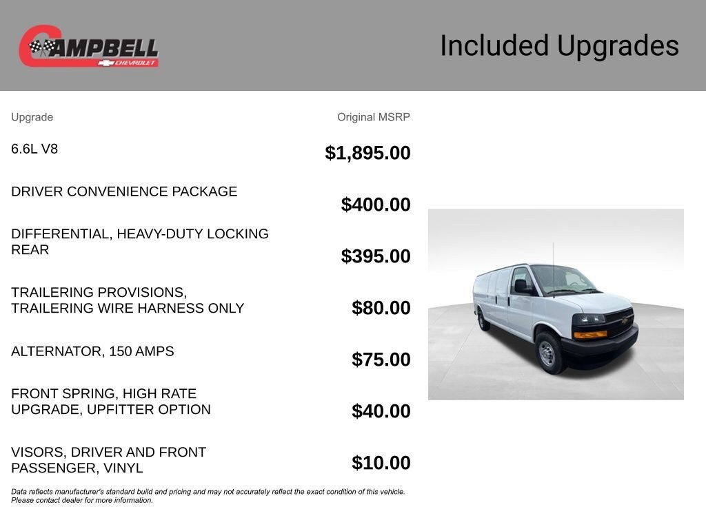 New 2026 Chevrolet Express 3500 Extended w/ Driver Convenience Package RWD image 5