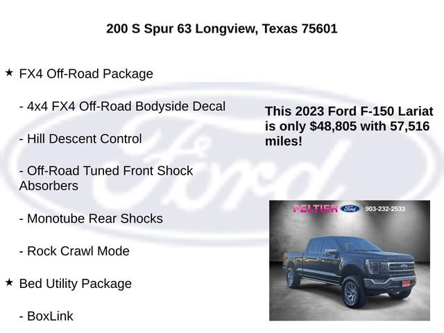 Used 2023 Ford F150 Lariat w/ Equipment Group 502A High image 15