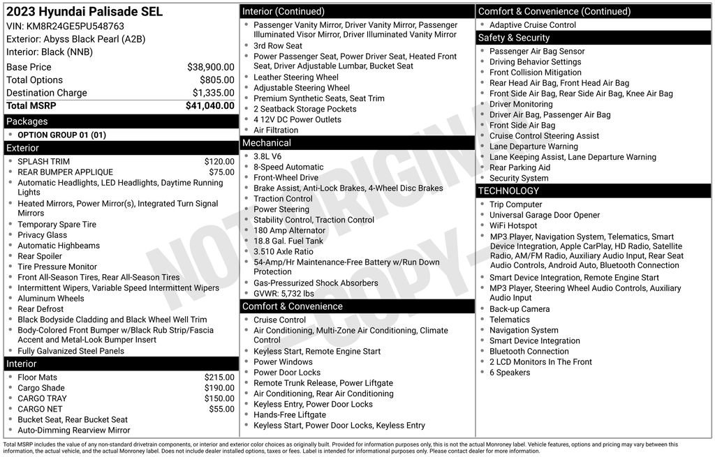 Used 2023 Hyundai Palisade SEL FWD image 39