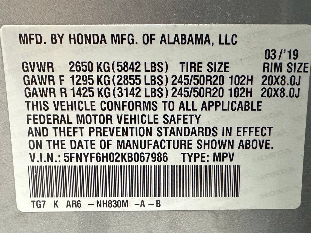 Used 2019 Honda Pilot Elite image 10