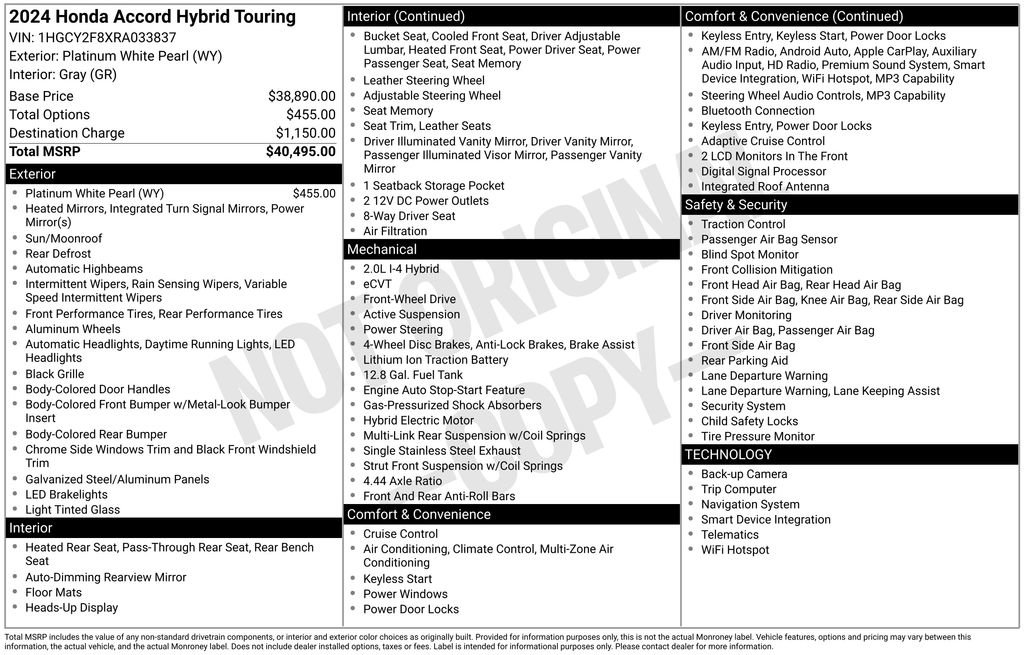 Used 2024 Honda Accord Touring image 41