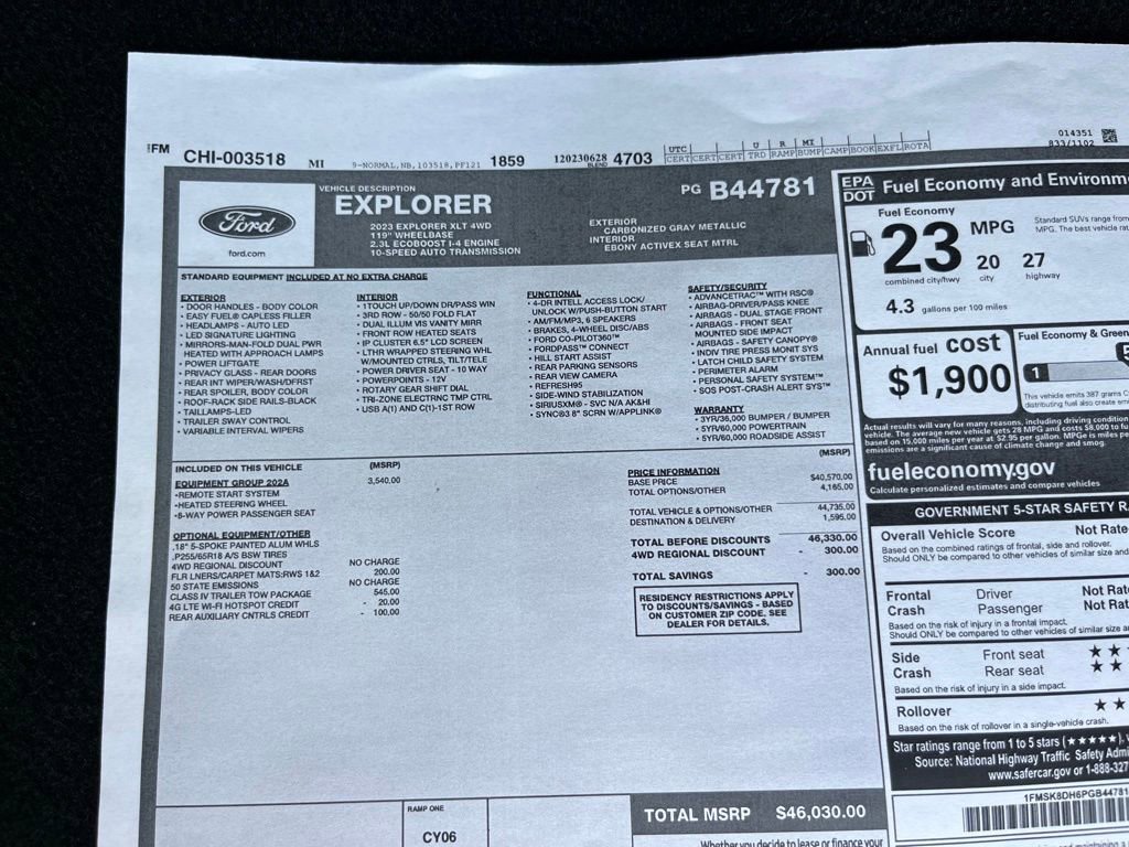 Used 2023 Ford Explorer XLT w/ Equipment Group 202A image 8