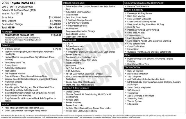 Certified 2025 Toyota RAV4 XLE w/ Convenience Package FWD image 2