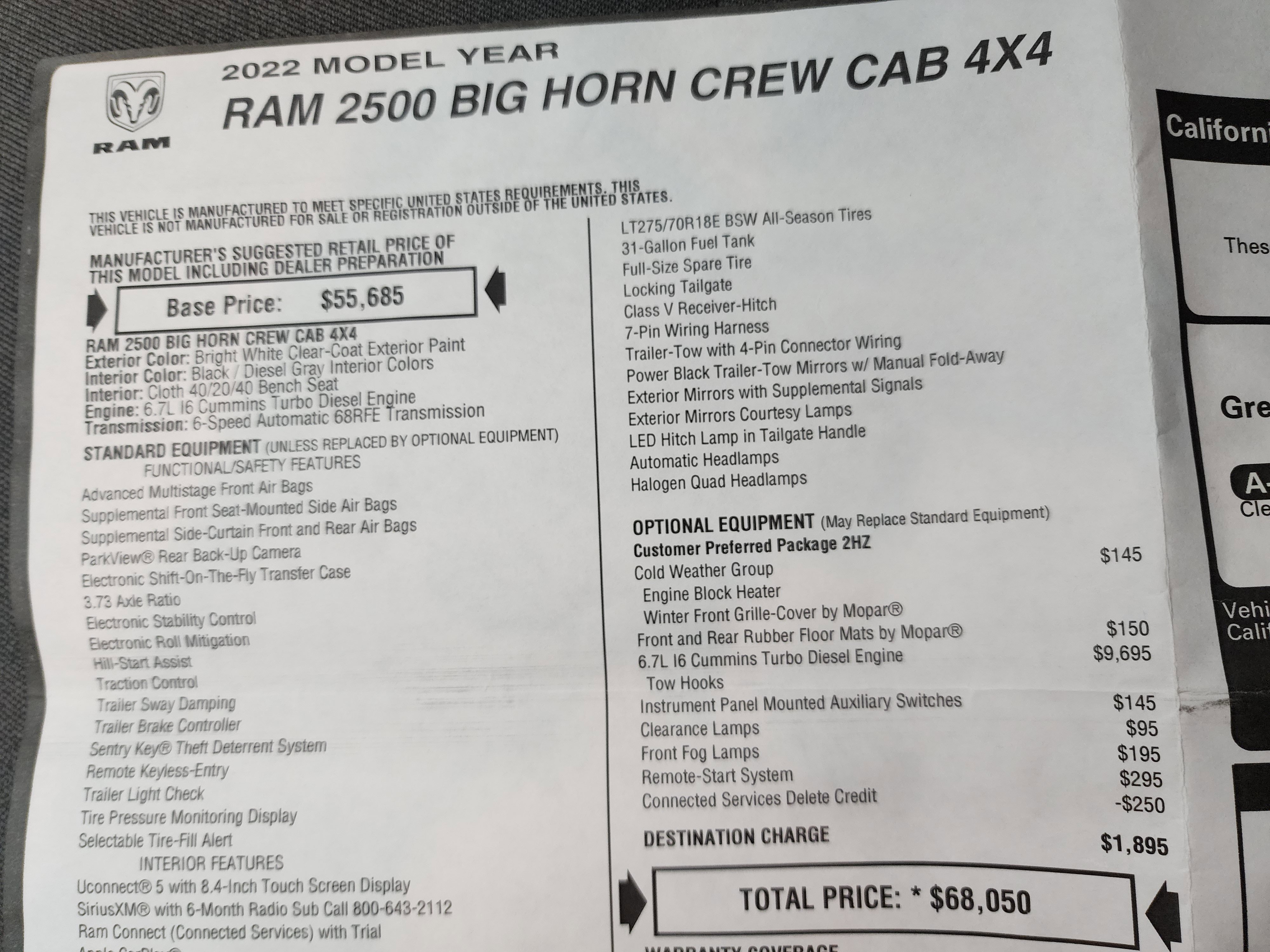 Used 2022 RAM 2500 Big Horn w/ Cold Weather Group image 46