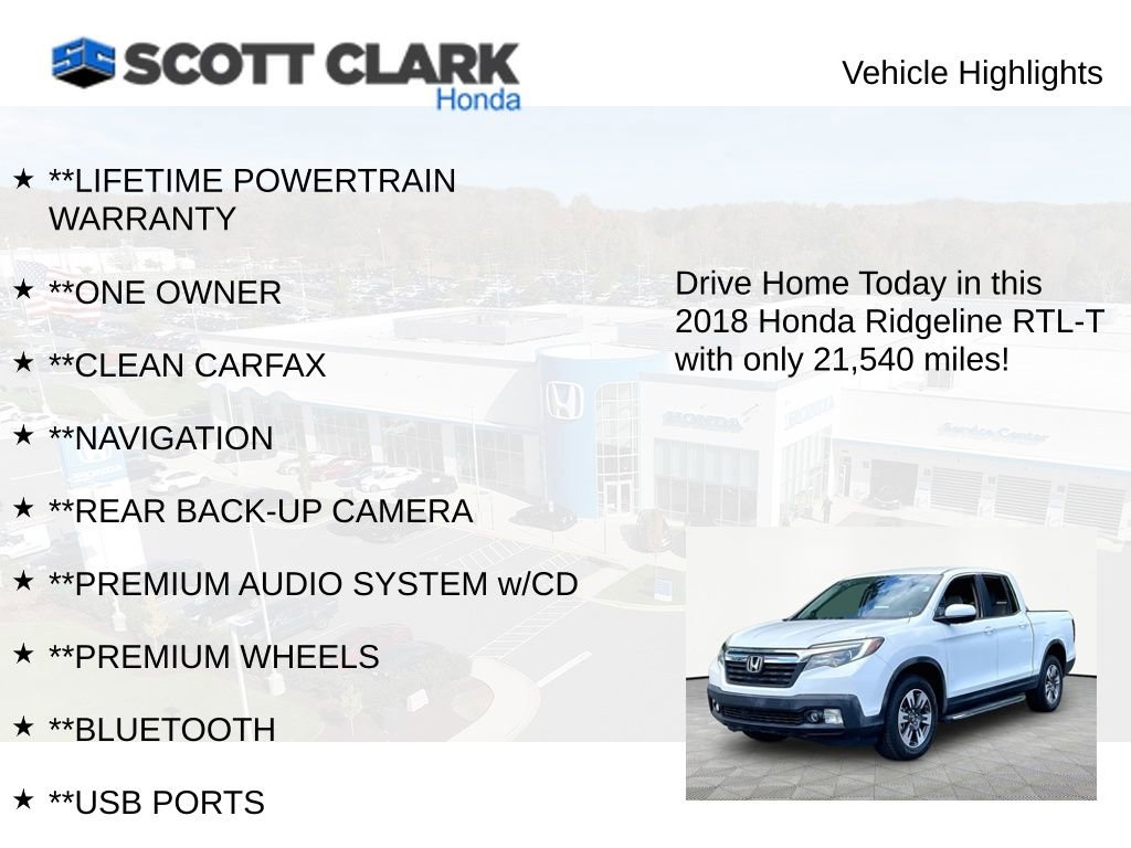 Used 2018 Honda Ridgeline RTL-T image 11