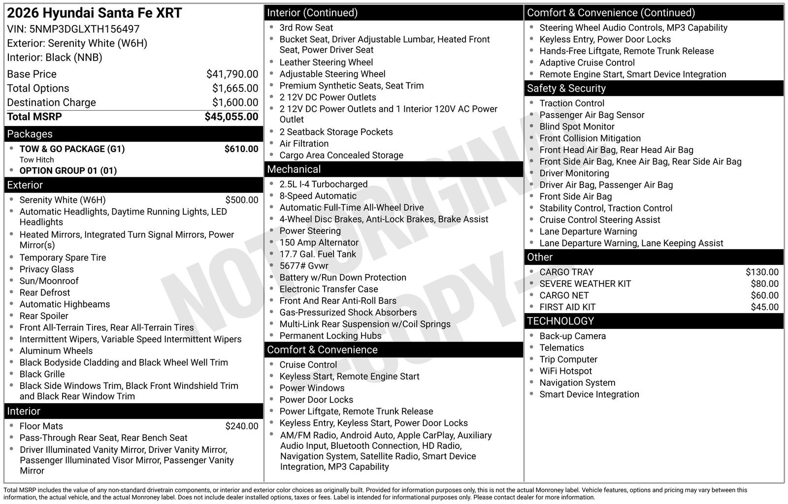 New 2026 Hyundai Santa Fe XRT w/ Tow & Go Package image 8
