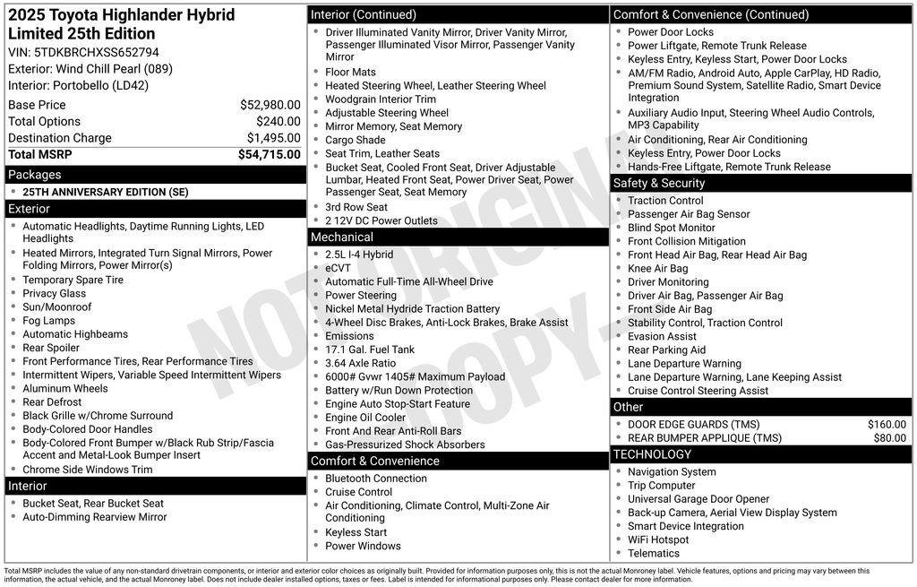 Used 2025 Toyota Highlander Limited AWD/4WD image 41