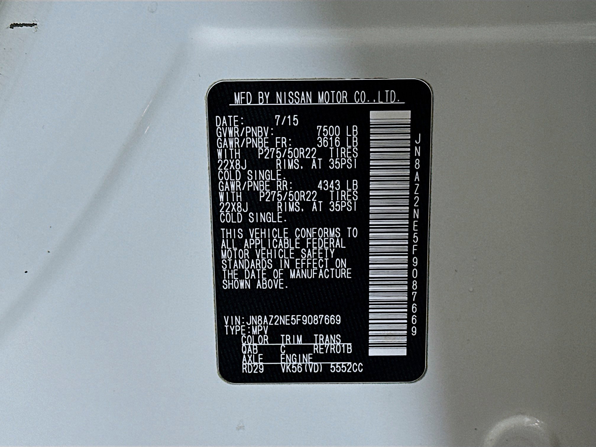 Used 2015 INFINITI QX80 Luxe w/ 22" Wheel Package image 36