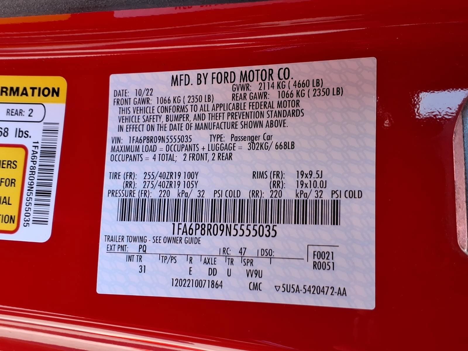 Certified 2022 Ford Mustang Mach 1 RWD image 29