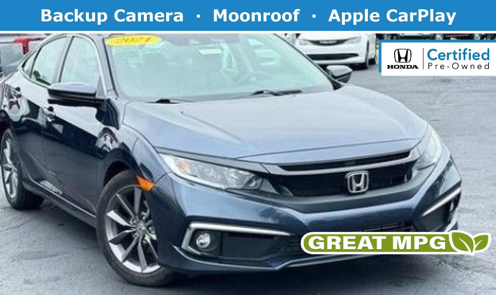 Certified 2021 Honda Civic EX