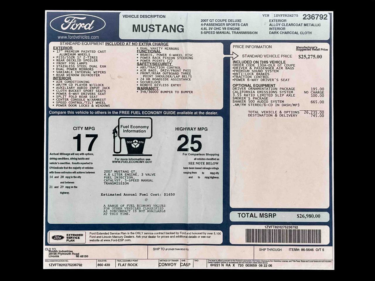 Used 2007 Ford Mustang GT RWD image 3