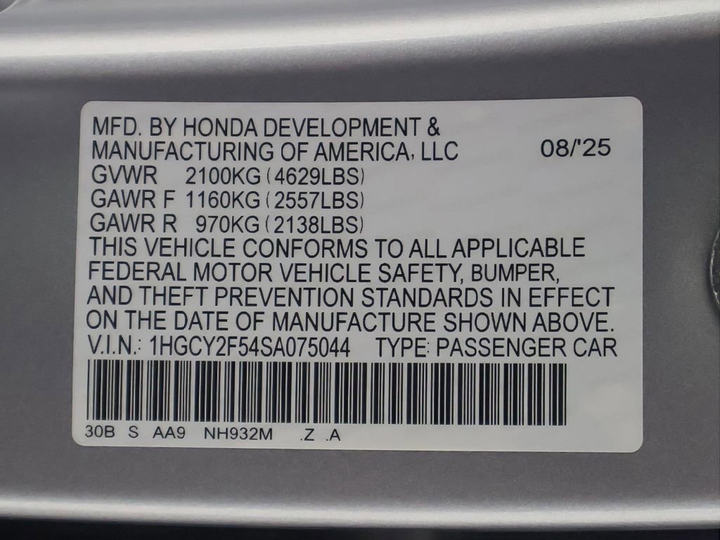 Certified 2025 Honda Accord Sport image 53