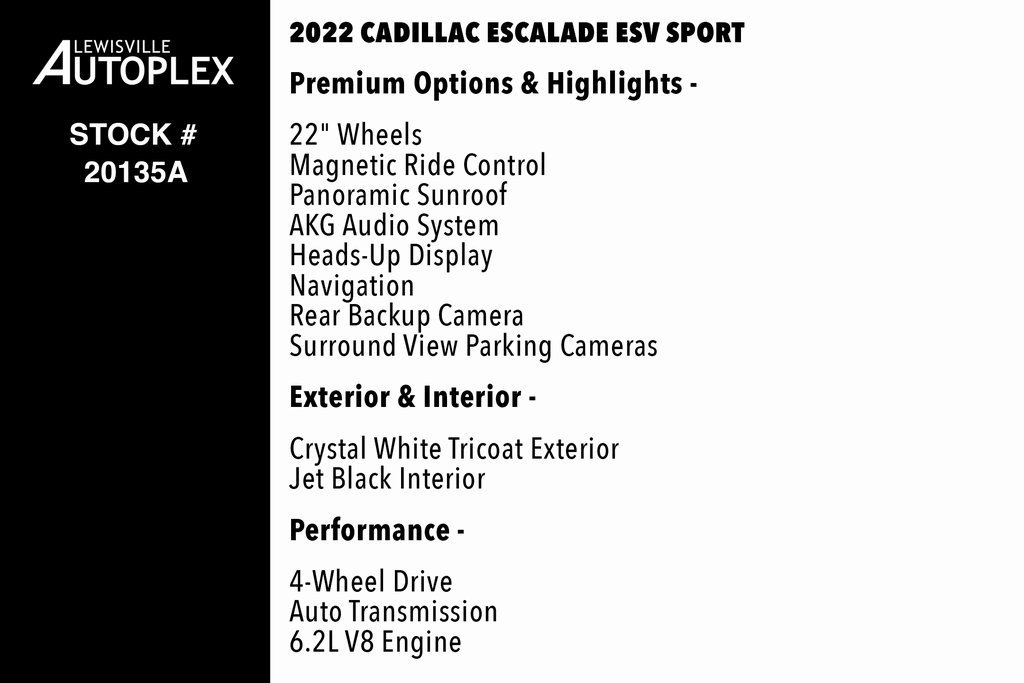 Used 2022 Cadillac Escalade ESV Sport image 2