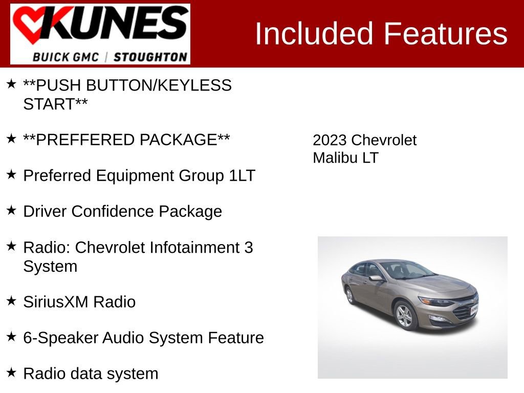 Used 2023 Chevrolet Malibu LT w/ Driver Confidence Package FWD image 3
