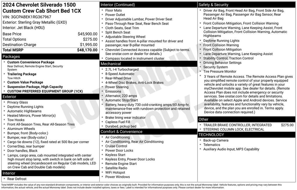 Used 2024 Chevrolet Silverado 1500 Custom image 15