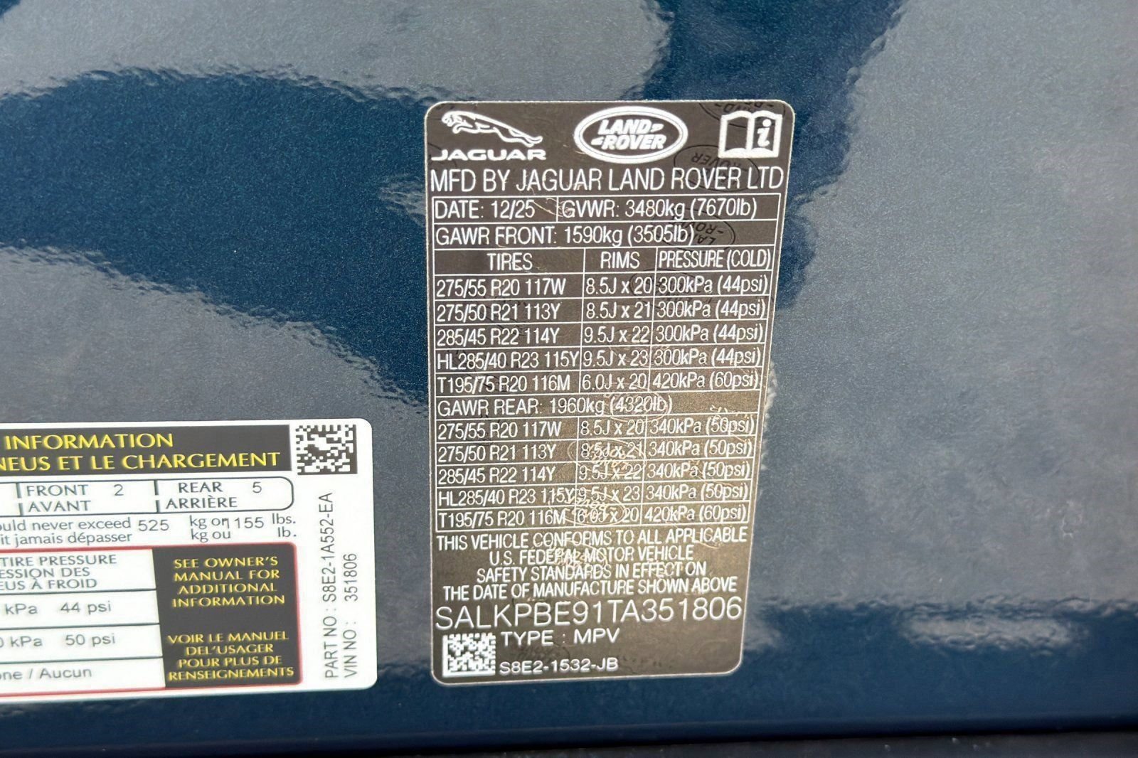 New 2026 Land Rover Range Rover Long Wheelbase SE AWD/4WD image 29