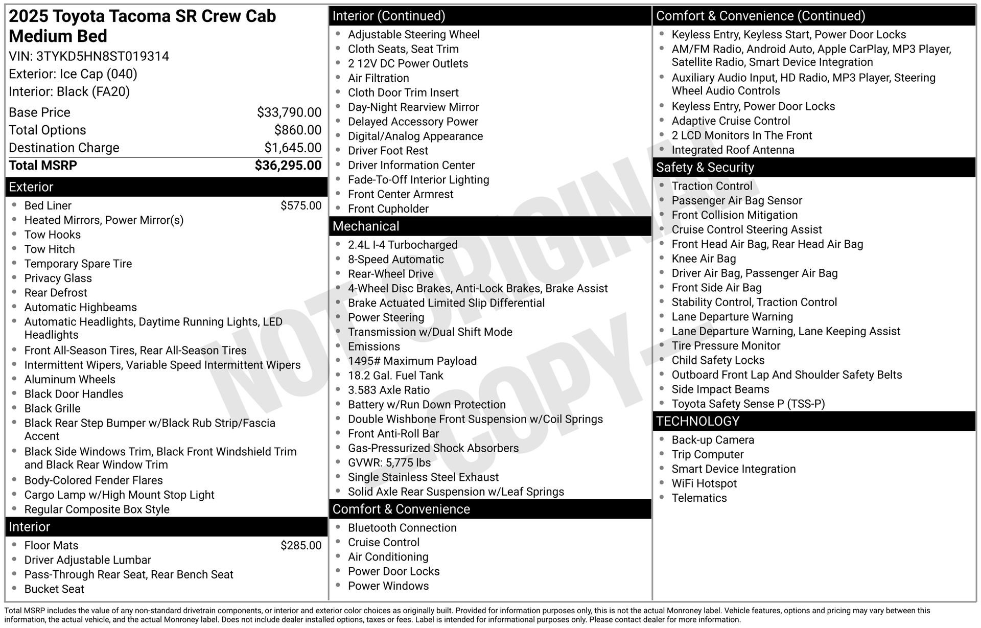 Certified 2025 Toyota Tacoma SR image 31