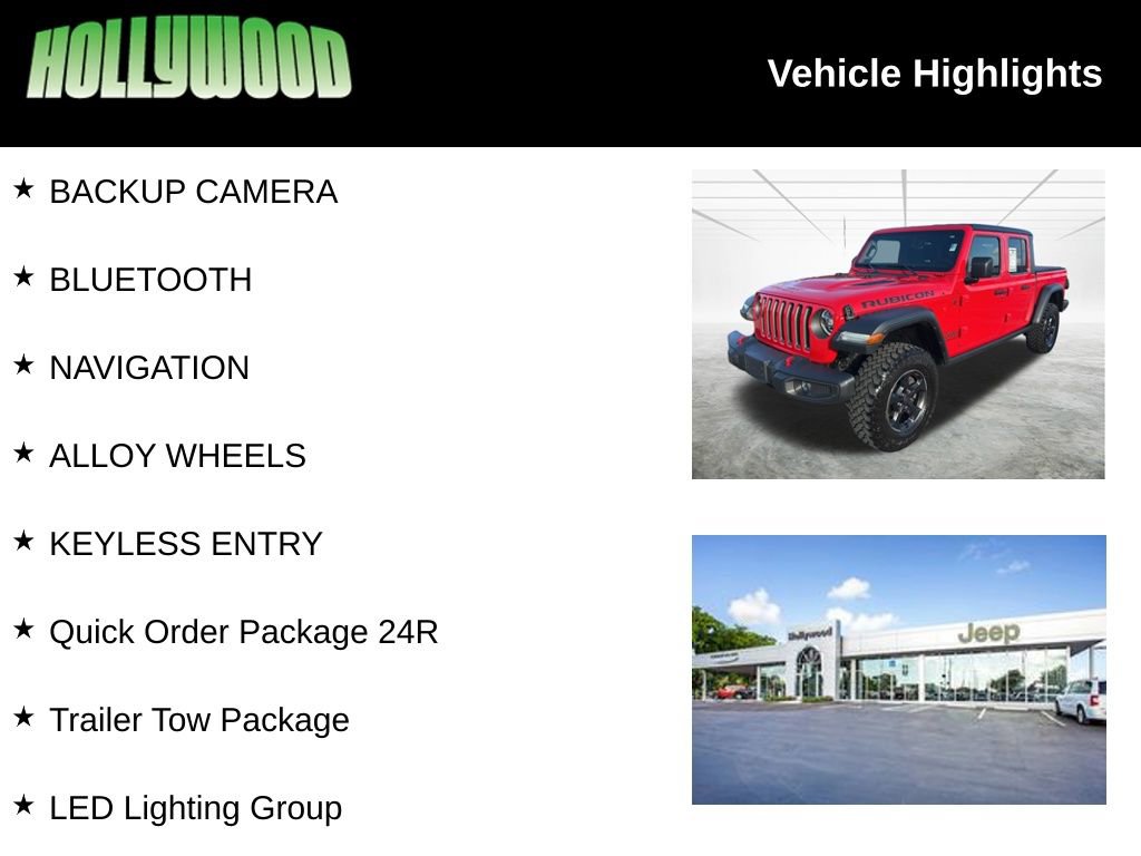 Used 2022 Jeep Gladiator Rubicon w/ LED Lighting Group image 3