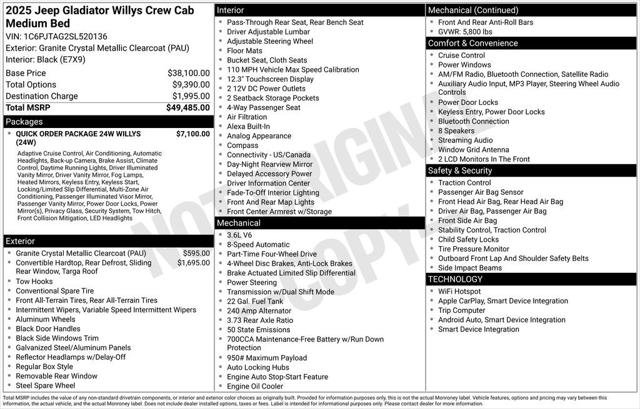 Certified 2025 Jeep Gladiator Willys image 9