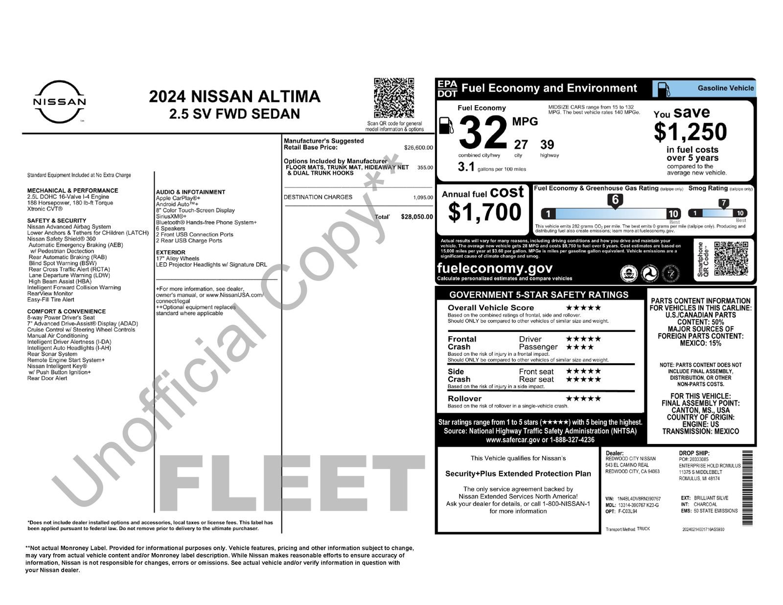 Certified 2024 Nissan Altima 2.5 SV FWD image 38