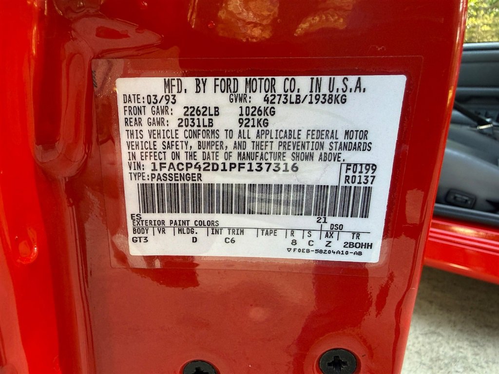 Used 1993 Ford Mustang Cobra image 78