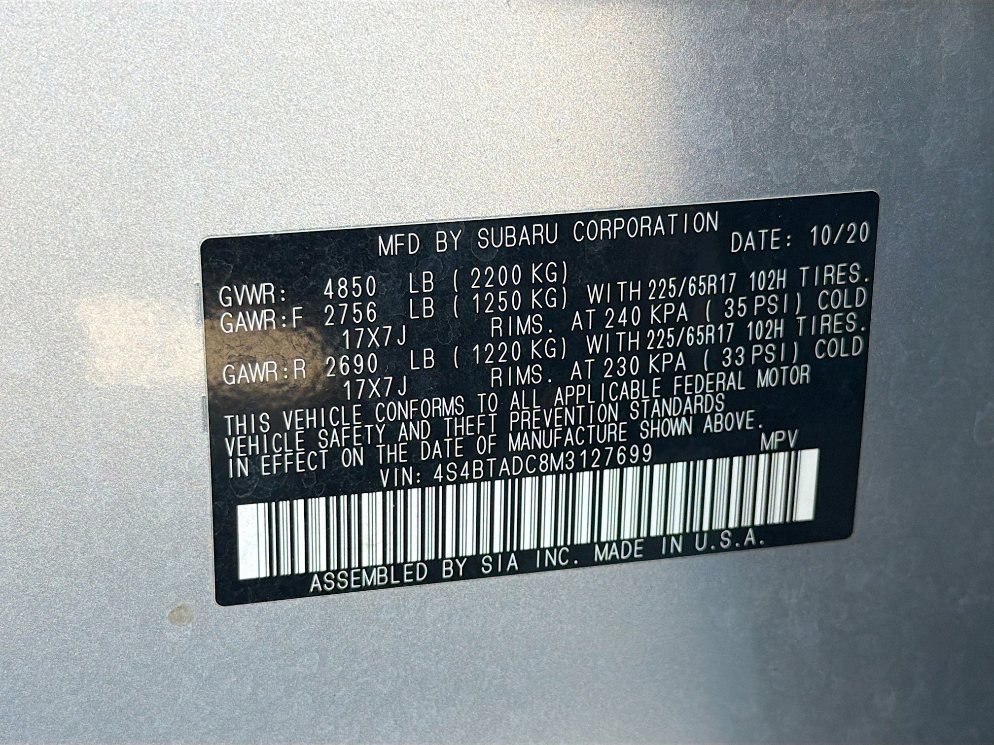 Used 2021 Subaru Outback Premium w/ Popular Package #1 image 40