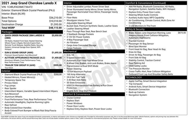 Used 2021 Jeep Grand Cherokee Laredo X image 37