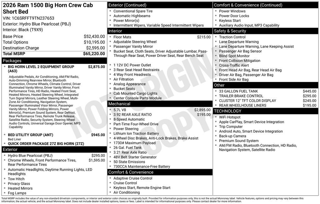 New 2026 RAM 1500 Big Horn image 6