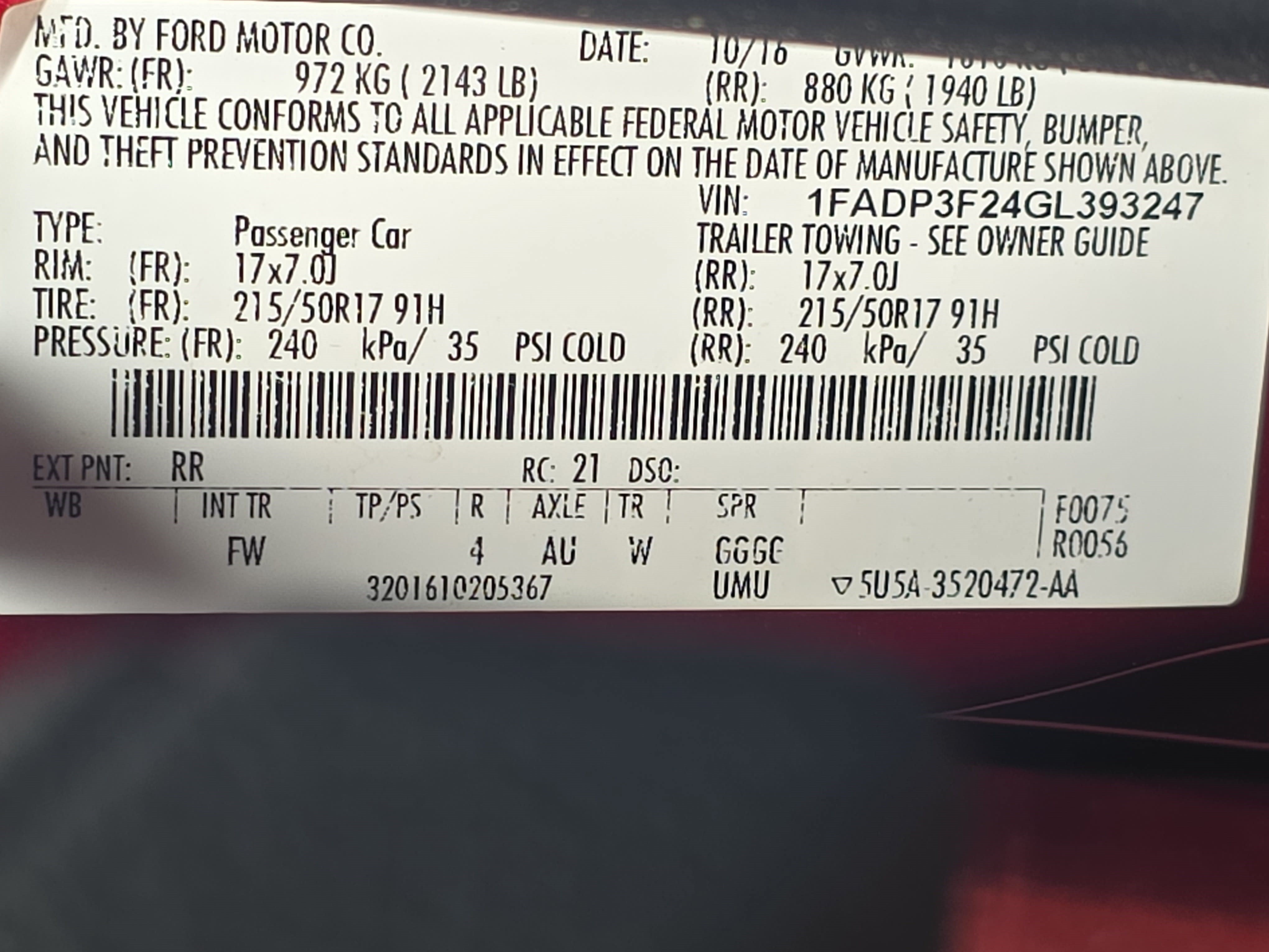 Used 2016 Ford Focus SE w/ Equipment Group 201A FWD image 34